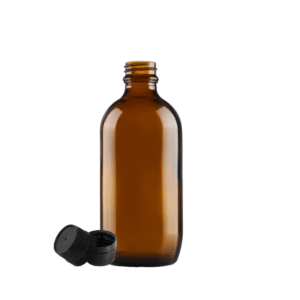 200ml Amber Glass Pharma Bottle With Lid